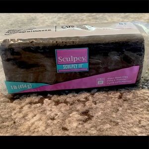1lb Sculpy III Clay Brick in Black